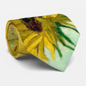 Zonnebloemen in een Vase Van Gogh Fine Art Stropdas (Opgerold)