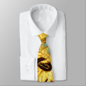 Zonnebloemen in een Vase Van Gogh Fine Art Stropdas (Gebonden)