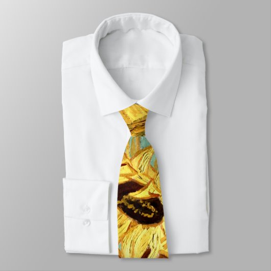 Zonnebloemen in een Vase Van Gogh Fine Art Stropdas (Gebonden)