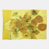 Zonnebloemen in een Vase Van Gogh Fine Art Theedoek (Horizontaal)