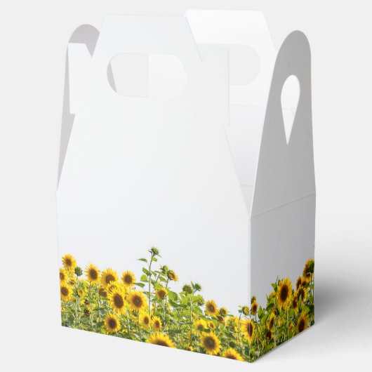 Zonnebloemen in een veld bedankdoosjes (Geopend)