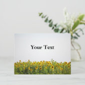 Zonnebloemen in een veld kaart (Staand voorkant)