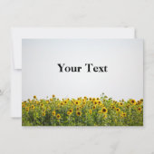Zonnebloemen in een veld kaart (Voorkant)
