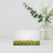 Zonnebloemen in een veld visitekaartje (Staand voorkant)