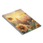 Zonnebloemen in een weide notitieboek (Rechterzijde)