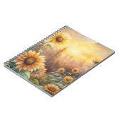 Zonnebloemen in een weide notitieboek (Linkerzijde)