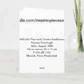 Zonnebloemen in Fine Art. een van de Vaas (F456) Kaart (Achterkant)