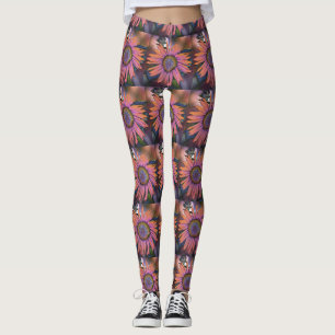 Zonnebloemen in gedempte tafels leggings