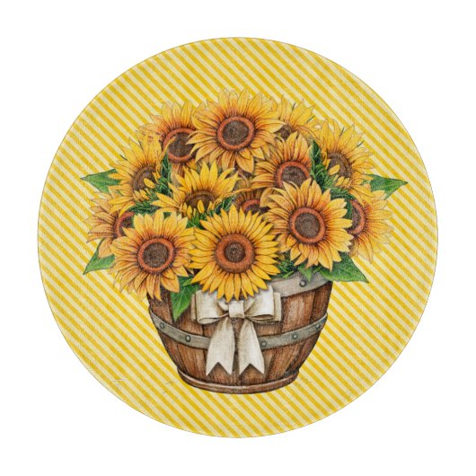 Zonnebloemen in Geel Snijplank (Voorkant)