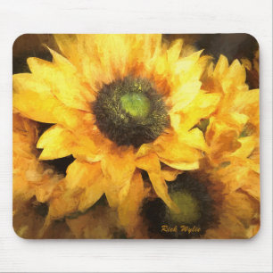 Zonnebloemen in glorieuze kleur muismat