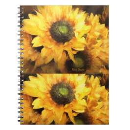 Zonnebloemen in glorieuze kleur notitieboek