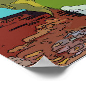 Zonnebloemen in Green Vase Poster (Hoek)