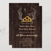 Zonnebloemen in het Rustische land Kaart (Voorkant / Achterkant)