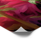 Zonnebloemen in het veld van kleurrijke bloemen Poster (Hoek)