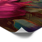  Zonnebloemen in het veld van kleurrijke bloemen Poster (Hoek)