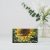Zonnebloemen in het veld visitekaartje (Staand voorkant)