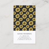 Zonnebloemen in Mason Jar Chalkboard Country Rusti Visitekaartje (Achterkant)