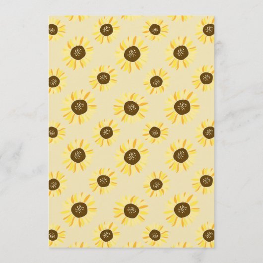 Zonnebloemen in Mason Jar Chalkboard Wedding Showe Kaart (Achterkant)