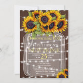 Zonnebloemen in mason jar house warmer kaart (Voorkant)