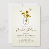  Zonnebloemen in Mason Jar Vrijgezellenfeest Kaart (Voorkant)