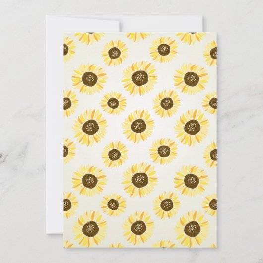  Zonnebloemen in Mason Jar Vrijgezellenfeest Kaart (Achterkant)