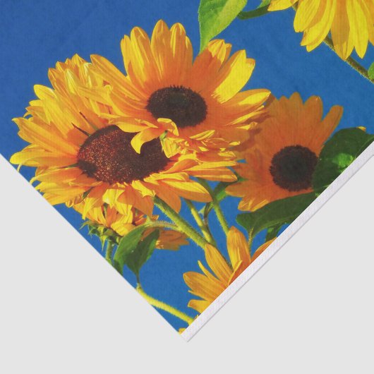 Zonnebloemen in plakpapier tissuepapier (Detail)