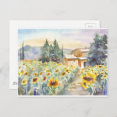 Zonnebloemen in Provence Briefkaart (Voorkant / Achterkant)