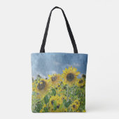 Zonnebloemen in regen tote bag (Achterkant)