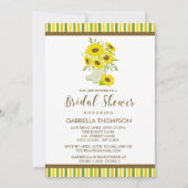 Zonnebloemen in regenlaarzen Bruids Douche Uitnodi Kaart (Voorkant)