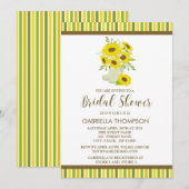 Zonnebloemen in regenlaarzen Bruids Douche Uitnodi Kaart (Voorkant / Achterkant)