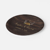 Zonnebloemen in Rustisch land Papieren Bordje (Gekanteld)