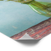 Zonnebloemen in vaas op tafel poster (Hoek)