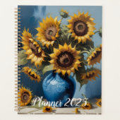 Zonnebloemen in vaas planner (Voorkant)