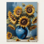 Zonnebloemen in vaas planner (Achterkant)