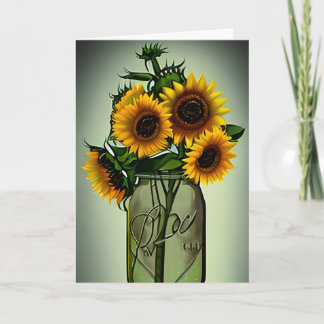 Zonnebloemen in Vazen Kunst | Verjaardag van tant Kaart