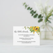 Zonnebloemen Informatie en details Informatiekaartje (Staand voorkant)