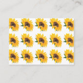 Zonnebloemen Informatie en details Informatiekaartje (Achterkant)