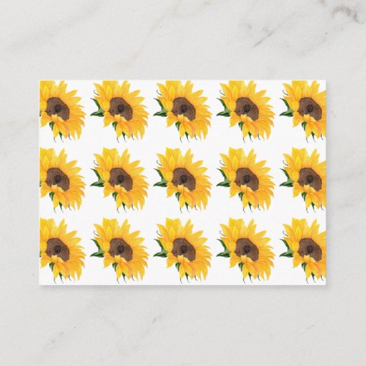 Zonnebloemen Informatie en details Informatiekaartje (Achterkant)