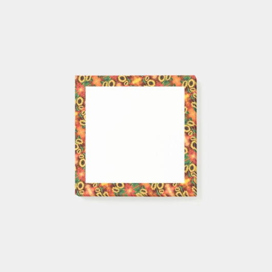 Zonnebloemen ingelijst Post it Notes (Voorkant)