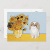 Zonnebloemen - Japanse Chin (L1) Briefkaart (Voorkant / Achterkant)