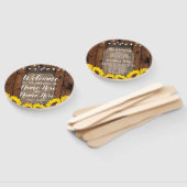 Zonnebloemen Jar Hout Trouwprogramma Bloemen Fan Handwaaier (Niet-gemonteerd)