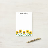 Zonnebloemen - Jouw naam toevoegen Post-it® Notes (Op bureau)