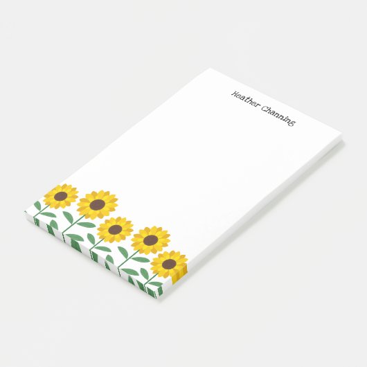 Zonnebloemen - Jouw naam toevoegen Post-it® Notes (Schuin)