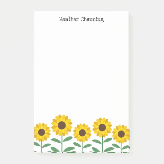 Zonnebloemen - Jouw naam toevoegen Post-it® Notes (Voorkant)