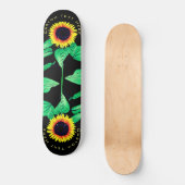 Zonnebloemen - Jouw tekst toevoegen / Kleuren - Zo Persoonlijk Skateboard (Voorkant)