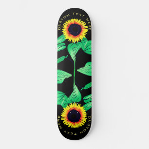 Zonnebloemen - Jouw tekst toevoegen / Kleuren - Zo Persoonlijk Skateboard