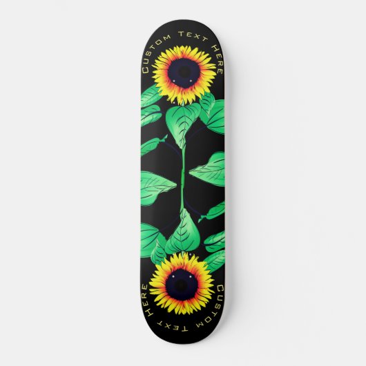 Zonnebloemen - Jouw tekst toevoegen / Kleuren - Zo Persoonlijk Skateboard (Voorkant)