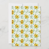 Zonnebloemen Jubileum Renewal Vows Kaart (Achterkant)