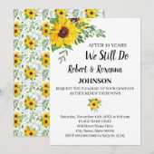 Zonnebloemen Jubileum Renewal Vows Kaart (Voorkant / Achterkant)
