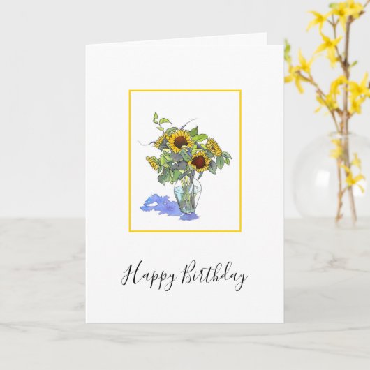 Zonnebloemen Kaart (Gele Bloem)